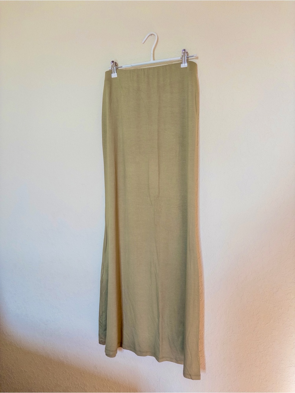 NA-KD Olive Maxi Skirt Set | Matching Knit Skirt & Top | Minimalist Co-Ord